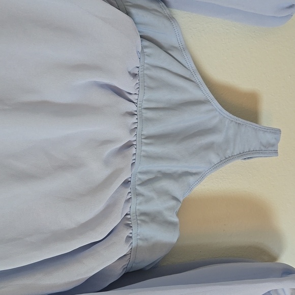 NWT Skylar Rose Light Blue Ruffled Bodysuit Size Large - Picture 6 of 8